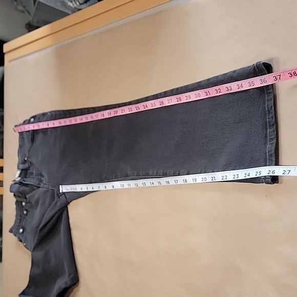 Madewell Size 27 Mid-Rise Kick Out Jeans, Washed Black, Gently Used Condition - Picture 5 of 14